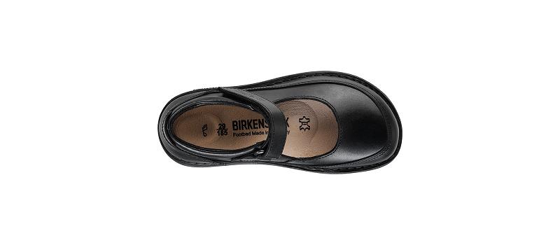 Birkenstock Natural Læder Regular June Børn Sort | DK 103FDN